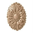 thumbnail image 1 of 3 1/2"W x 4 7/8"H x 1"P Ashford Oval Rosette, Rubberwood, 1 of 16