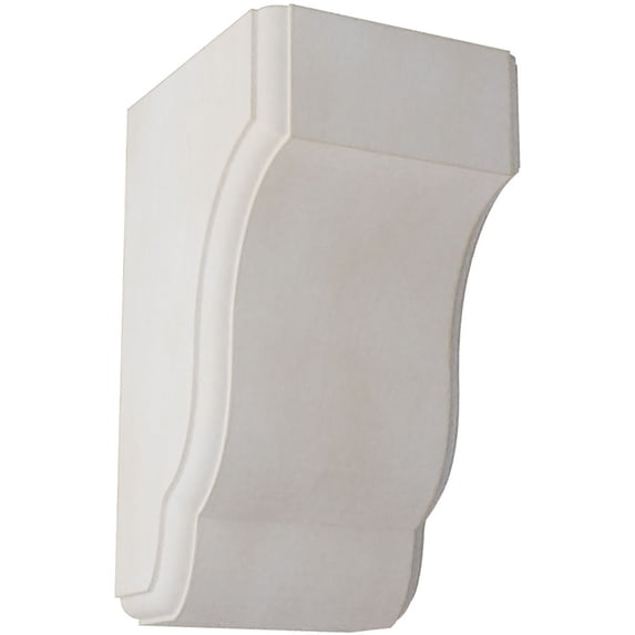 3 1/2"W x 4"D x 6 1/2"H Capistrano Mission Wood Vintage Decor Corbel, Chalk Dust White