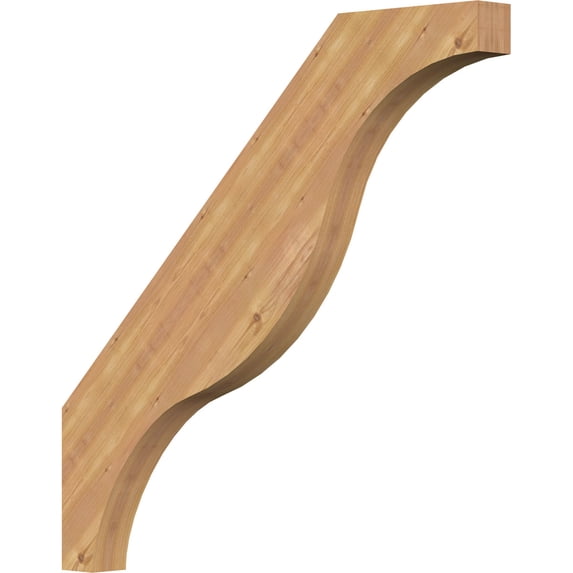 3 1/2"W x 40"D x 40"H Funston Smooth Knee Brace, Western Red Cedar