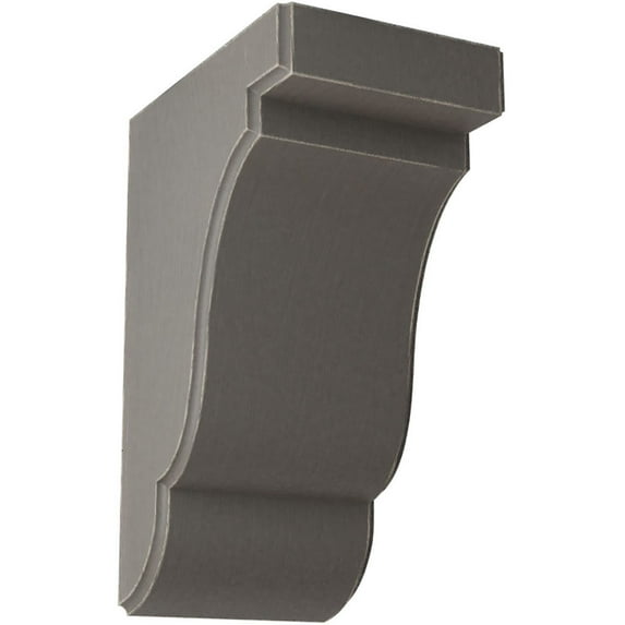 3 1/2"W x 5"D x 7 1/2"H Bedford Wood Vintage Decor Bracket, Reclaimed Grey