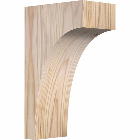 3 1/2"W x 6"D x 10"H Huntington Smooth Corbel, Douglas Fir