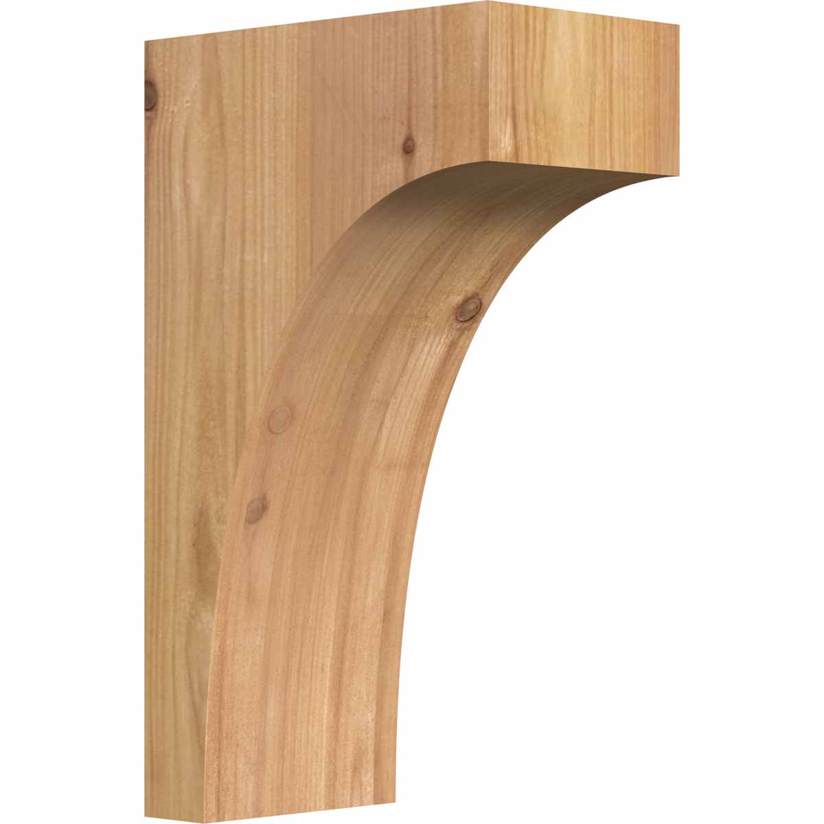 Western Red Cedar Smooth Rustic Corbel, 10" x 6" x 3.5"