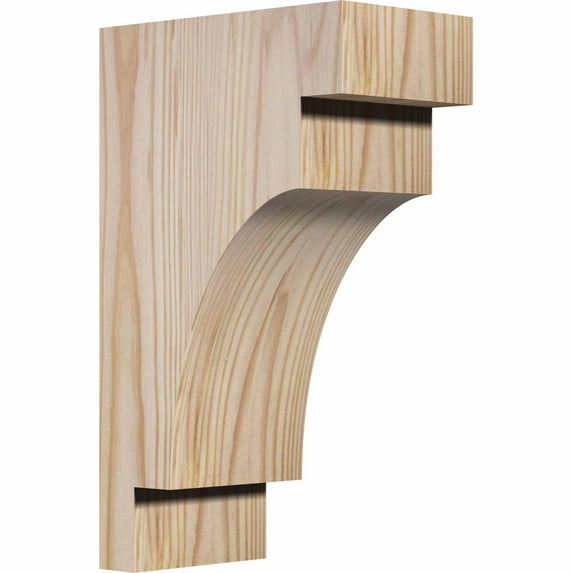 3 1/2"W x 6"D x 10"H Mediterranean Smooth Corbel, Douglas Fir