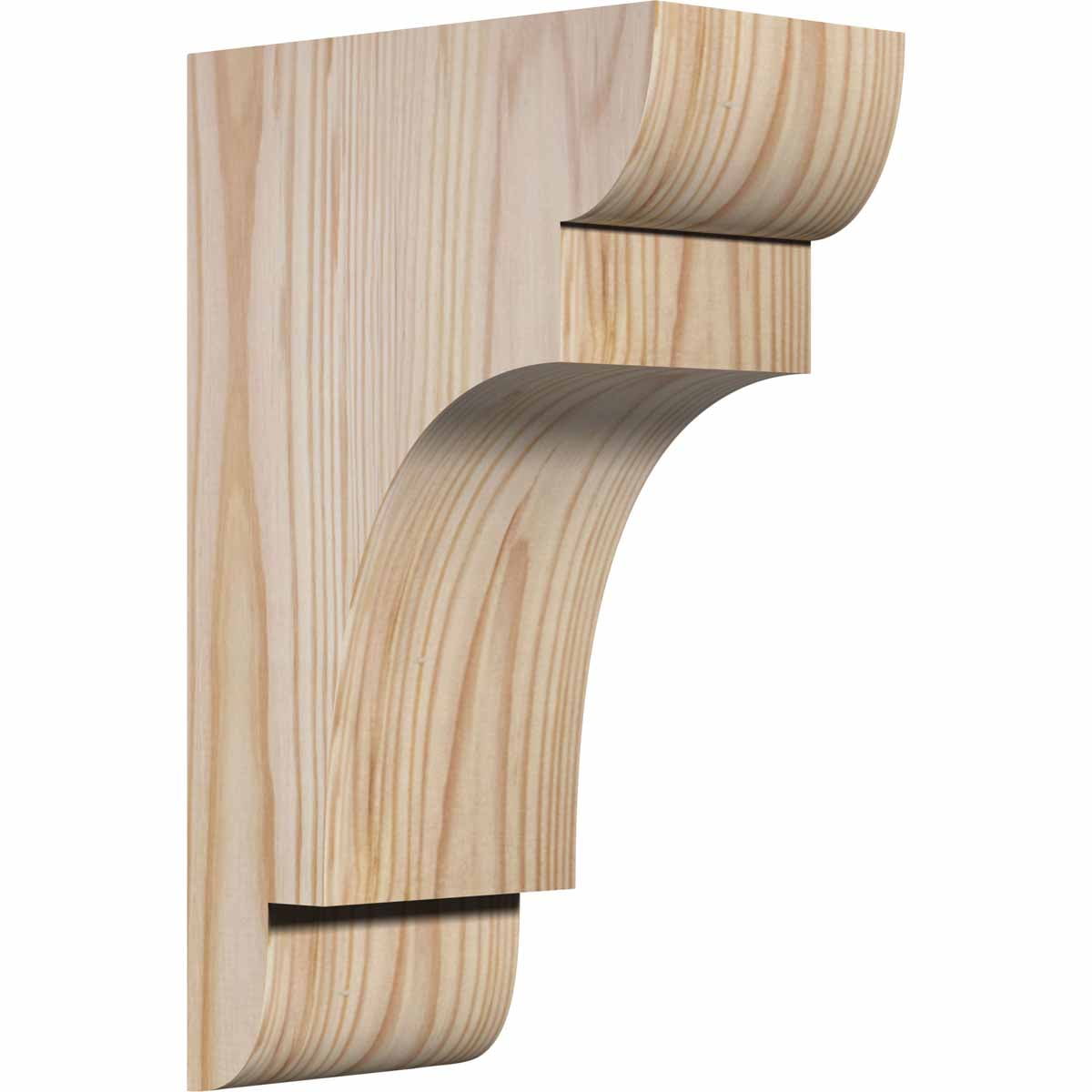 Douglas Fir Smooth Finish Rustic Corbel, 10" Height