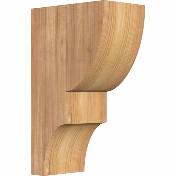 3 1/2"W x 6"D x 10"H Ridgewood Smooth Corbel, Western Red Cedar