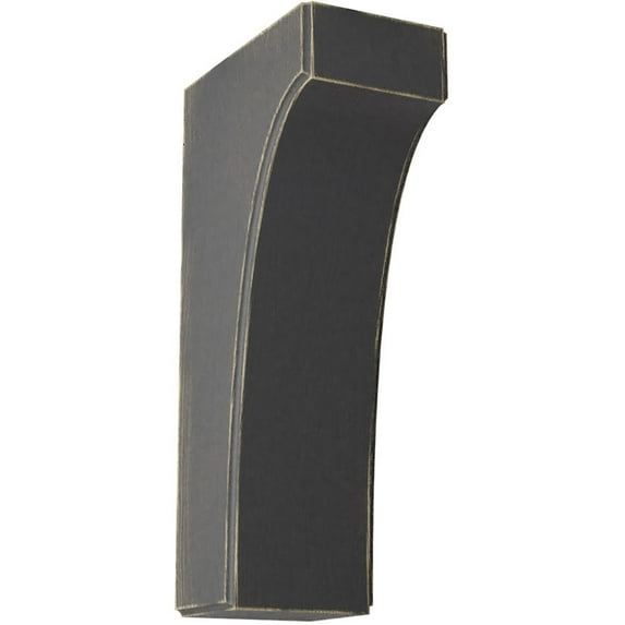 3 1/2"W x 6"D x 12"H Clarksville Wood Vintage Decor Bracket, Black