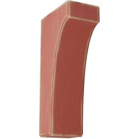 3 1/2"W x 6"D x 12"H Clarksville Wood Vintage Decor Bracket, Salvage Red