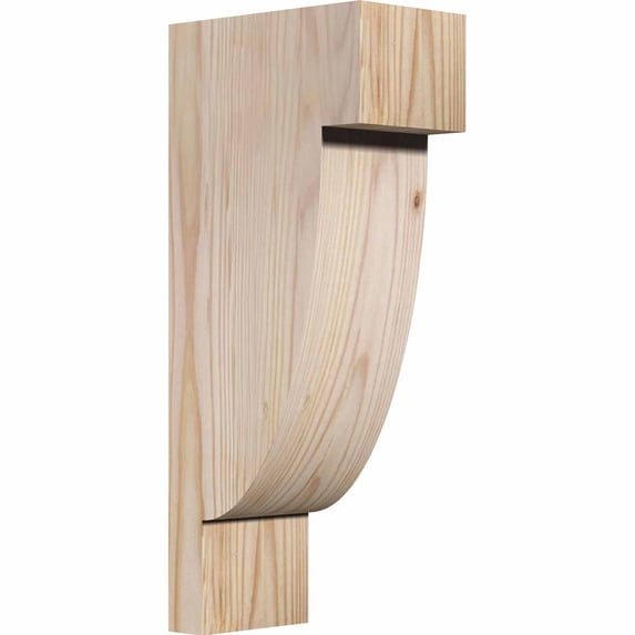 3 1/2"W x 6"D x 14"H Alpine Smooth Corbel, Douglas Fir