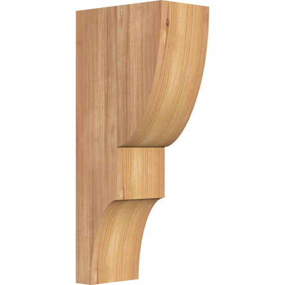 3 1/2"W x 6"D x 14"H Ridgewood Smooth Corbel, Western Red Cedar