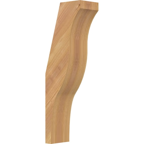 3 1/2"W x 6"D x 18"H Funston Smooth Knee Brace, Western Red Cedar