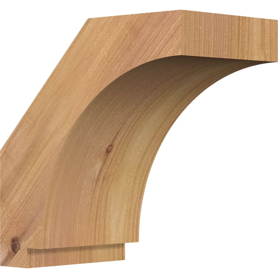 3 1/2"W x 6"D x 6"H Imperial Smooth Knee Brace, Western Red Cedar