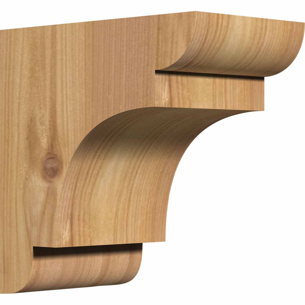 6" x 3.5" Western Red Cedar Smooth Corbel