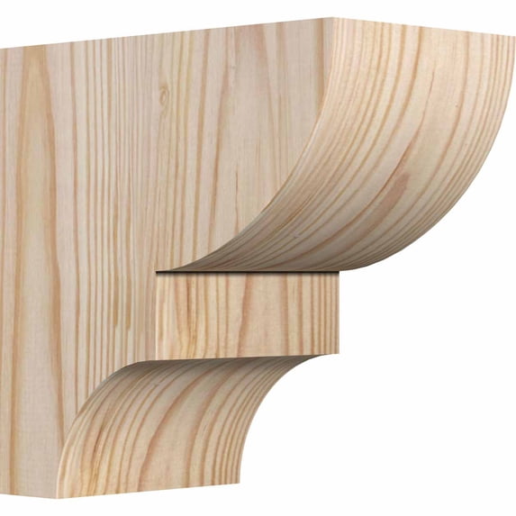 3 1/2"W x 6"D x 6"H Ridgewood Smooth Corbel, Douglas Fir
