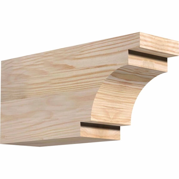 3 1/2"W x 6"H x 12"L Mediterranean Smooth Rafter Tail, Douglas Fir