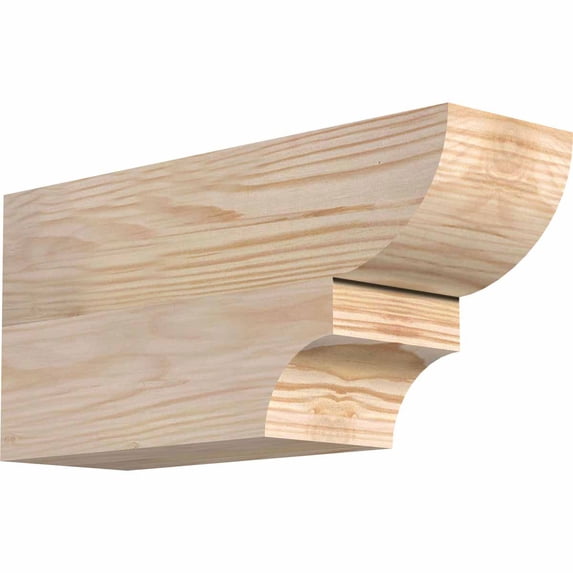 3 1/2"W x 6"H x 12"L Ridgewood Smooth Rafter Tail, Douglas Fir