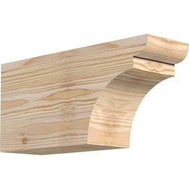 3 1/2"W x 6"H x 12"L Yorktown Smooth Rafter Tail, Douglas Fir