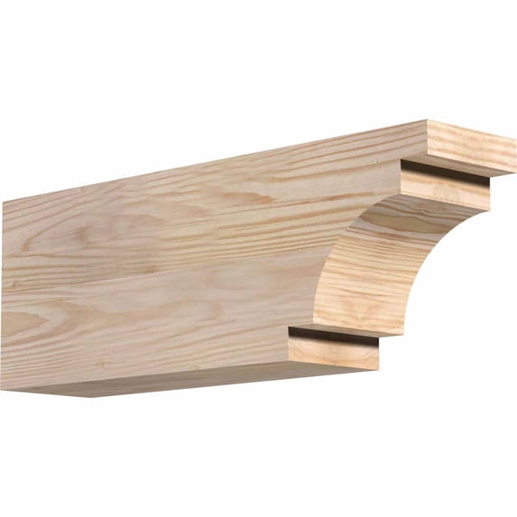 3 1/2"W x 6"H x 16"L Mediterranean Smooth Rafter Tail, Douglas Fir