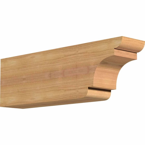 3 1/2"W x 6"H x 18"L New Brighton Smooth Rafter Tail, Western Red Cedar
