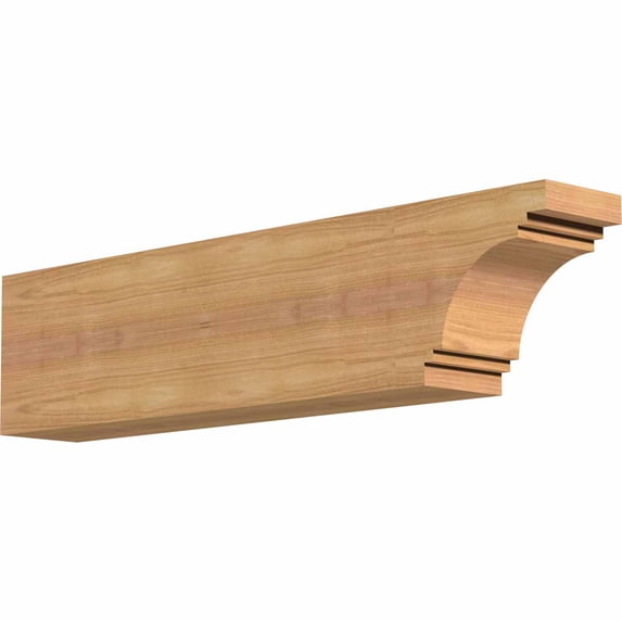 3 1/2"W x 6"H x 24"L Pescadero Smooth Rafter Tail, Western Red Cedar