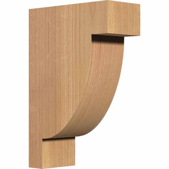 3 1/2"W x 8"D x 12"H Alpine Smooth Corbel, Western Red Cedar