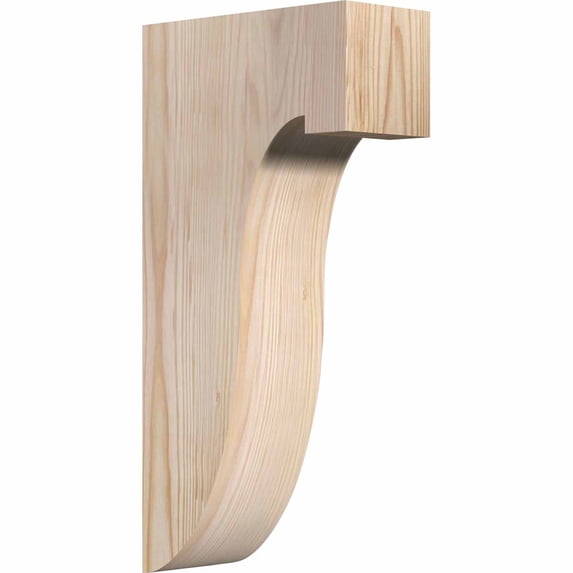 3 1/2"W x 8"D x 16"H Del Monte Smooth Corbel, Douglas Fir