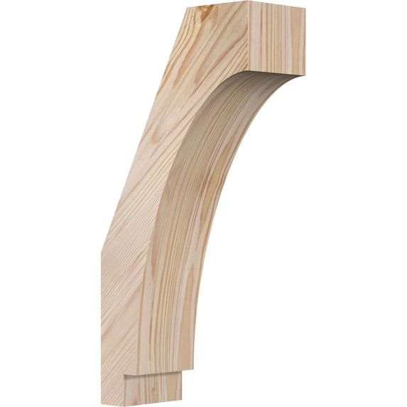 3 1/2"W x 8"D x 16"H Imperial Smooth Knee Brace, Douglas Fir
