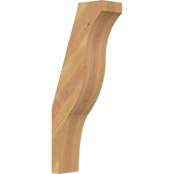 3 1/2"W x 8"D x 20"H Funston Smooth Knee Brace, Western Red Cedar
