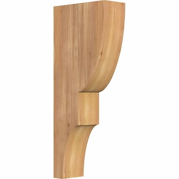 3 1/2"W x 8"D x 20"H Ridgewood Smooth Corbel, Western Red Cedar