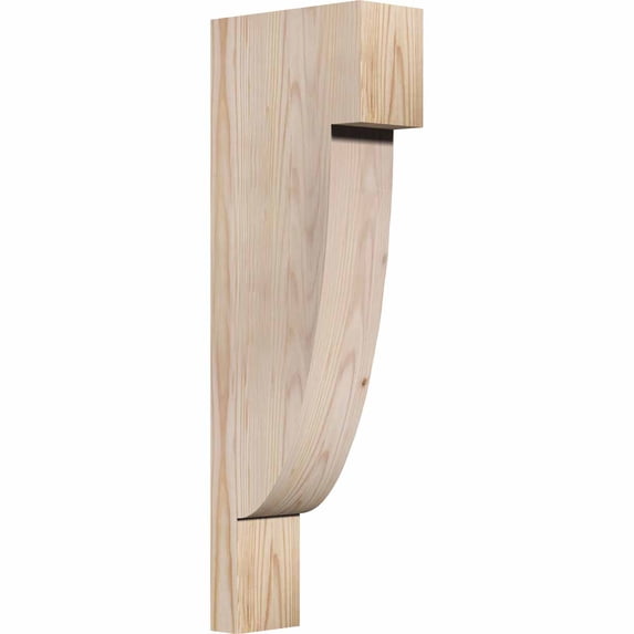 3 1/2"W x 8"D x 24"H Alpine Smooth Corbel, Douglas Fir