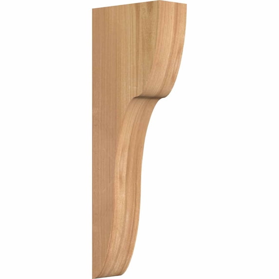 3 1/2"W x 8"D x 24"H Carmel Smooth Corbel, Western Red Cedar