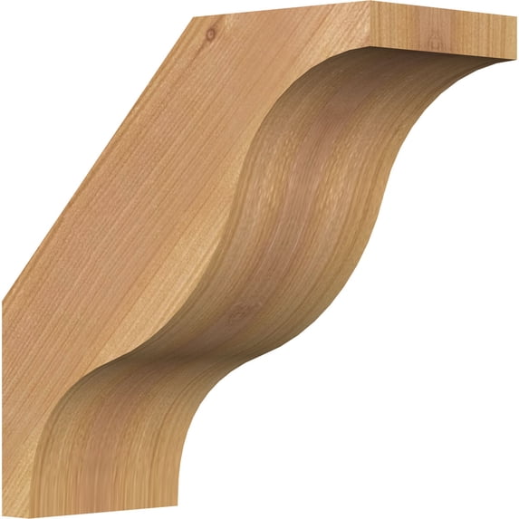3 1/2"W x 8"D x 8"H Funston Smooth Knee Brace, Western Red Cedar