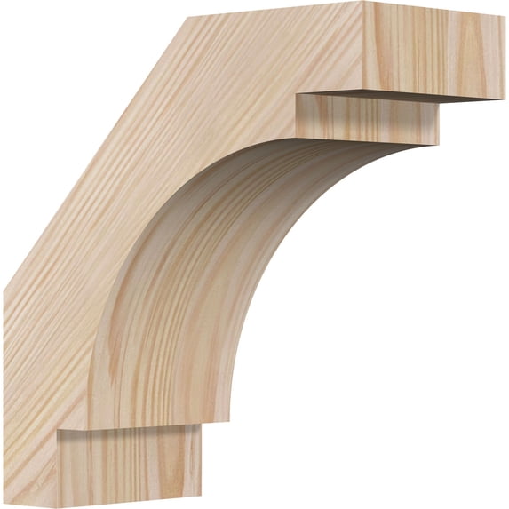 3 1/2"W x 8"D x 8"H Merced Smooth Knee Brace, Douglas Fir