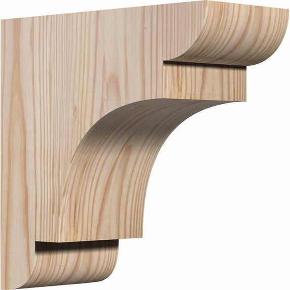 3 1/2"W x 8"D x 8"H New Brighton Smooth Corbel, Douglas Fir