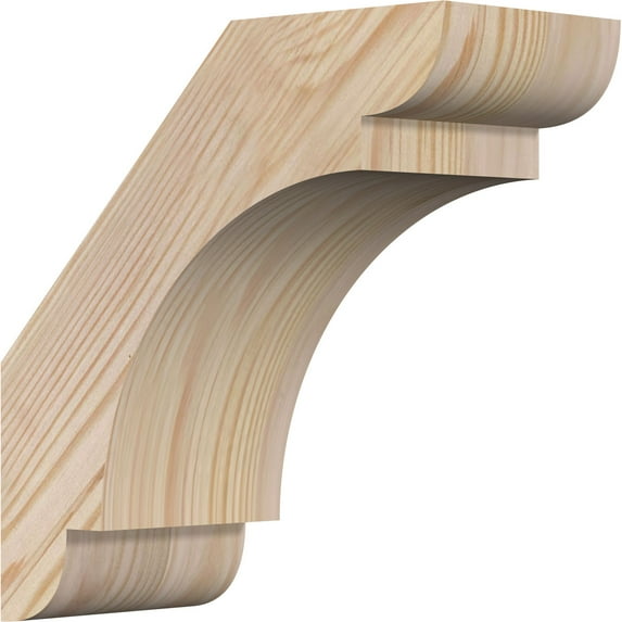 3 1/2"W x 8"D x 8"H Olympic Smooth Knee Brace, Douglas Fir