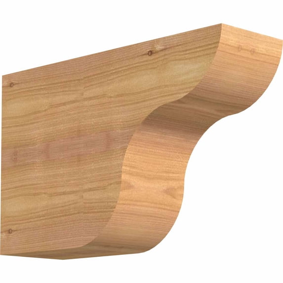 3 1/2"W x 8"H x 12"L Carmel Smooth Rafter Tail, Western Red Cedar
