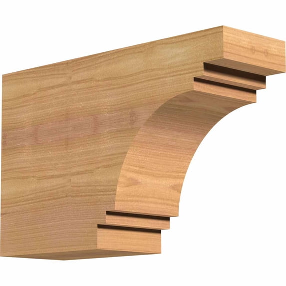 3 1/2"W x 8"H x 12"L Pescadero Smooth Rafter Tail, Western Red Cedar