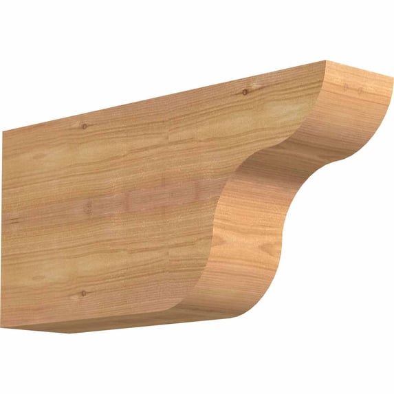 3 1/2"W x 8"H x 16"L Carmel Smooth Rafter Tail, Western Red Cedar