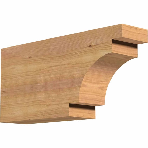 3 1/2"W x 8"H x 16"L Mediterranean Smooth Rafter Tail, Western Red Cedar