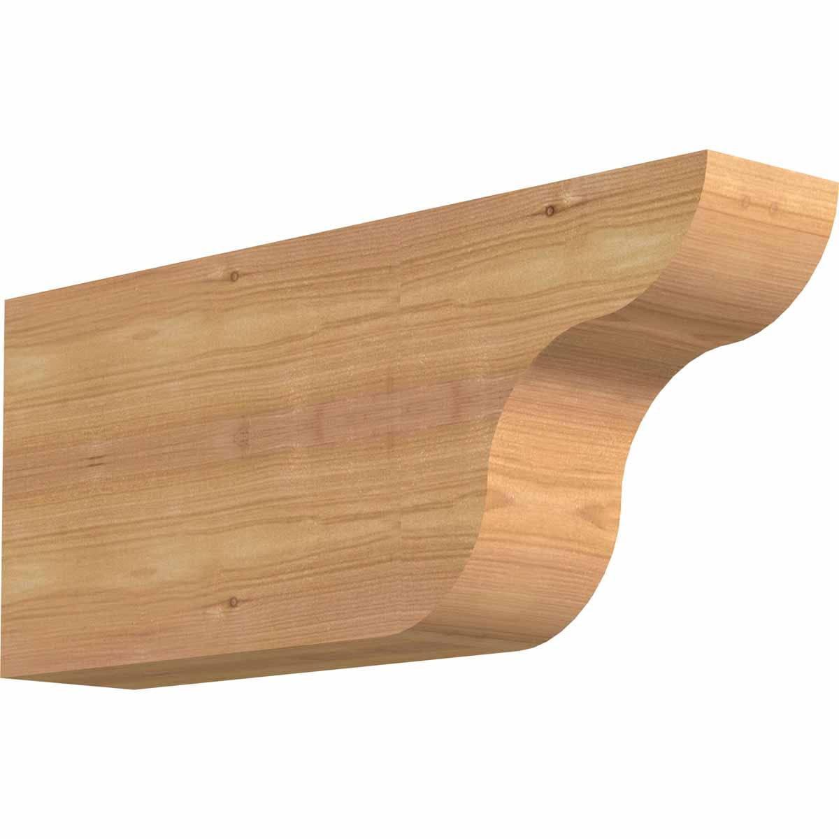 3 1/2"W x 8"H x 18"L Carmel Smooth Rafter Tail, Western Red Cedar