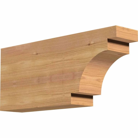 3 1/2"W x 8"H x 18"L Mediterranean Smooth Rafter Tail, Western Red Cedar
