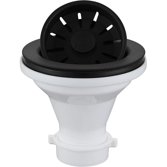 3-1/2 in. Kitchen Sink Basket Strainer in Black