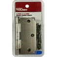 thumbnail image 1 of 3-1/2 in. Round Corner Hinge, Steel, Satin Nickel, 3pk, 1 of 8