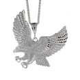 thumbnail image 1 of 3 1/2 inch Large Sterling Silver Eagle Pendant for Men Diamond Cut finish, 1 of 1