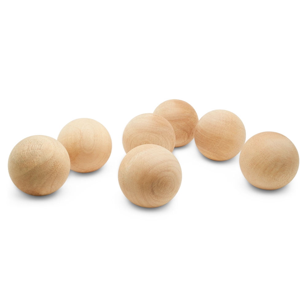 3-1/2 inch Round Wooden Balls for Crafts Bag of 3 Unfinished and Smooth  Round Birch Hardwood Balls and Wooden Spheres by Woodpeckers 