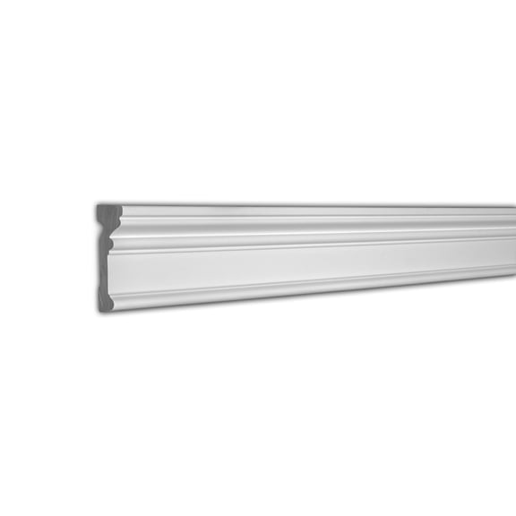 Outwater 3-1/2in H x 1-1/8in Proj, Primed White, Polymer Panel Moulding and Window Casing, 94-1/2in Long Pro Pack, 8 Pack