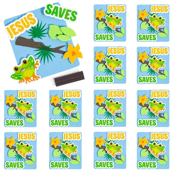 3 1/2" x 4" Rainforest VBS Tree Frog Magnet Craft Kit - Makes 12