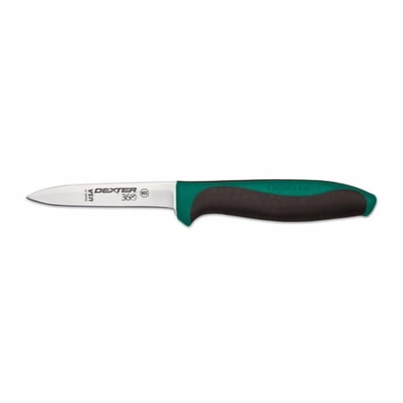 Dexter Russell S360-3½G-PCP Dexter 360 (36000G) Paring Knife, 3½", spear point, straight edge, stamped, DEXSTEEL stain free, high carbon steel, polypropylene/Santoprene handle, green, NSF??