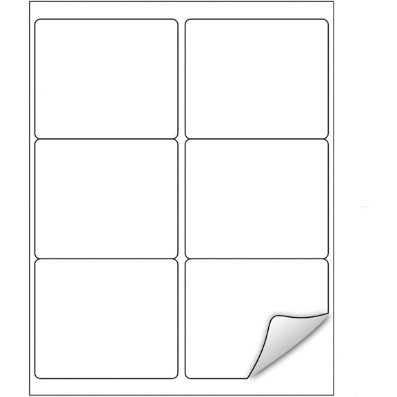 3 1/3 x 4 Labels - 6 Up Self Adhesive Shipping Labels - FBA Labels - 2000 Sheet/ 12000 Labels
