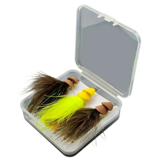 3. 1/3pcs Floating Foam Head Streamers Fly, Steel Jigs Trout Lure for Freshwater Saltwater Angling Baits