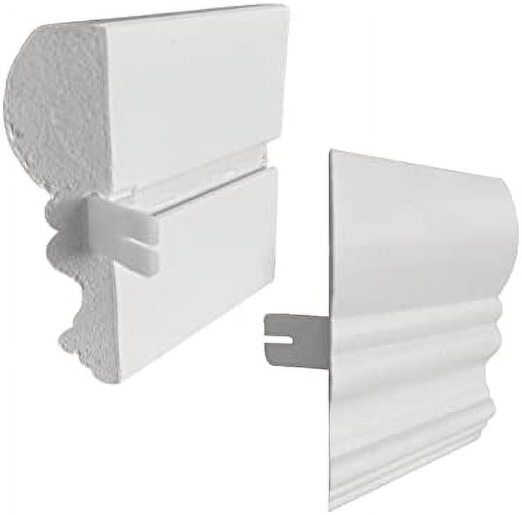 3 1/4" H Faux Wood Crown Valance Returns/Side Pieces Only White Solid